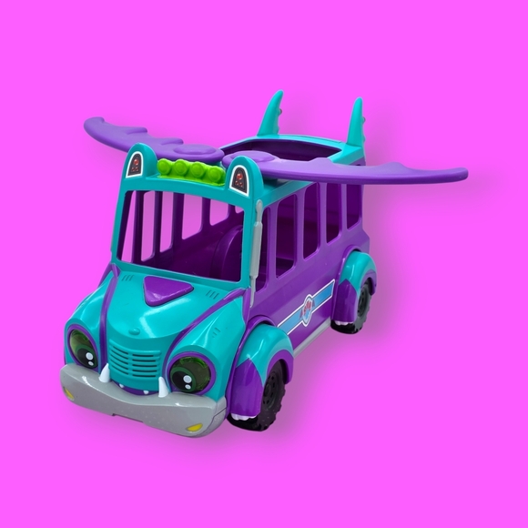 Netflix Super Monsters GrrBus Purple Green Monster Bus Toy With Lights & Sound - Picture 1 of 8